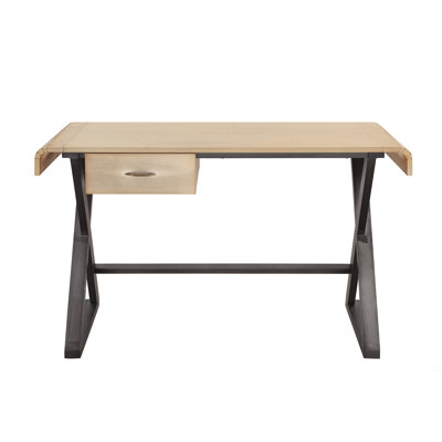 Bureau d'écriture rectangulaire en aluminium doré