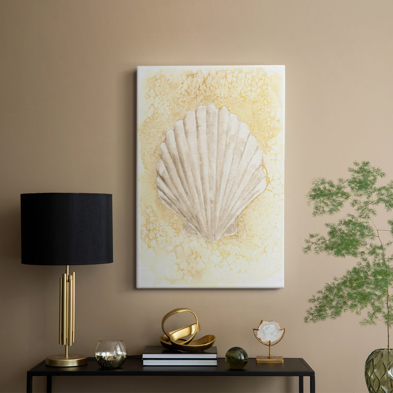 Salty Seashell II - galerie Cavas sur mesure, H 12 po x l 8 po