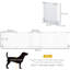 Pet Safety Gate 5 Panels Playpen Metal Fence with Walk Through Door - White