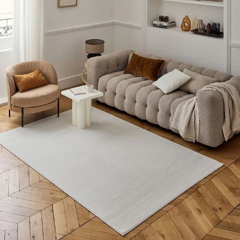 Carmel Modern Striped Cream Area Rug, Rectangle 80 x 150 cm