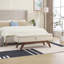Élégant tabouret de lit avec tissu et option de rangement secret