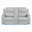 Causeuse Elonzo Power Motion avec console, DEL, appui-tête électrique et haut-parleur
