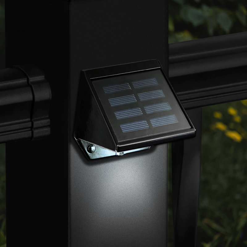 Black Aluminum Solar LED Deck and Wall Light