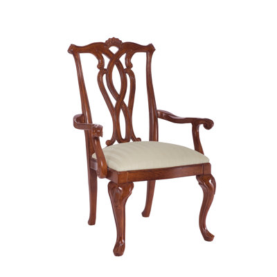 Apsana 19'' H Fabric Upholstered Cherry Armchair