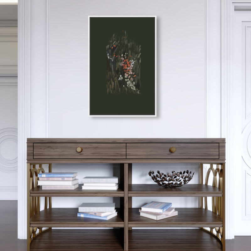 Dancing Petals Print by Oliver Gal, 17"H x 25"W, White Floater Frame