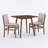 Alagie Mid-Century Modern 3-Piece Dining Table Set With Upholstered Chairs & Rubberwood Legs-126534115-126534116