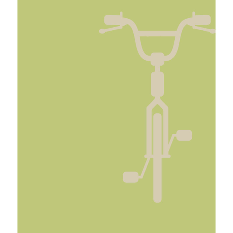 Décalcomanie murale vélo Haskin, Beige clair
