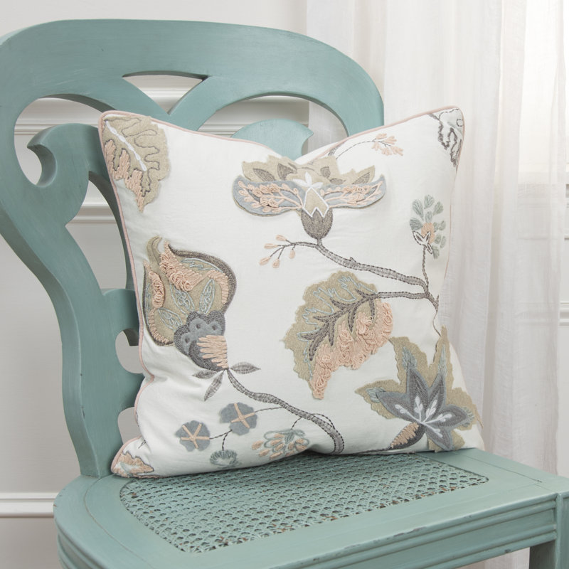  Housse de coussin carré en coton et insert