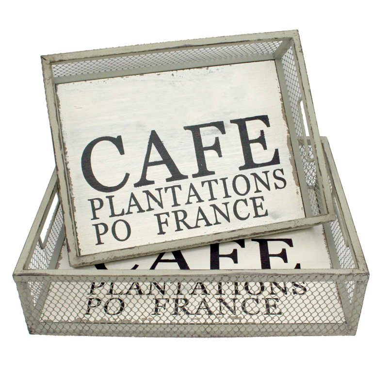 Ensemble de 2 plateaux à café Lause