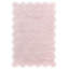 Tapis lavable 10 po x 13 pi, tapis moderne antidérapant à bord festonné, rose