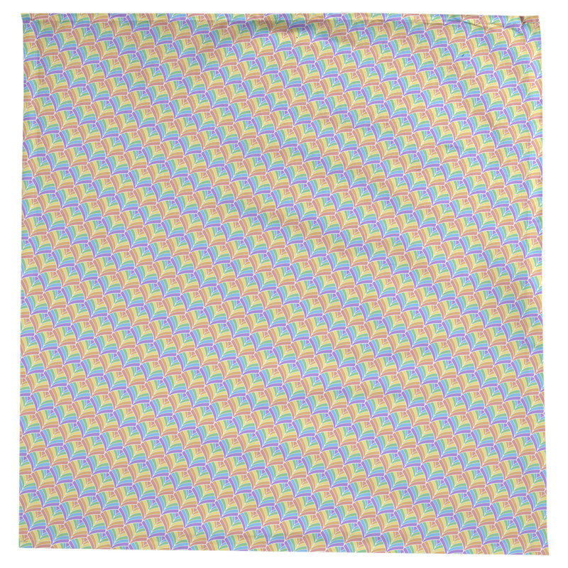 Avicia Scales Tablecloth, Blue/Orange/Yellow