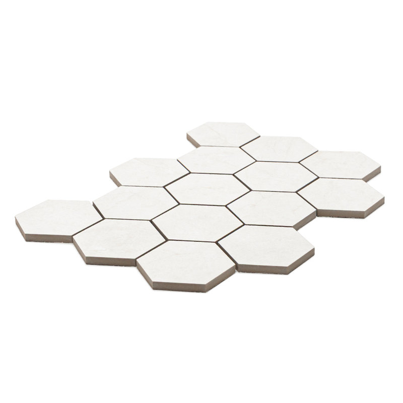 Tuile de mosaïque hexagonale en porcelaine mate douce Cordoba pour planchers et murs