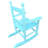 S Rocking Chair, Blue - Solid Hardwood For Durability Indoor/Outdoor Comfortable Footrest Padding Seat Structure Indoor & Outdoor Calf Muscles And Bones Support-1262358844