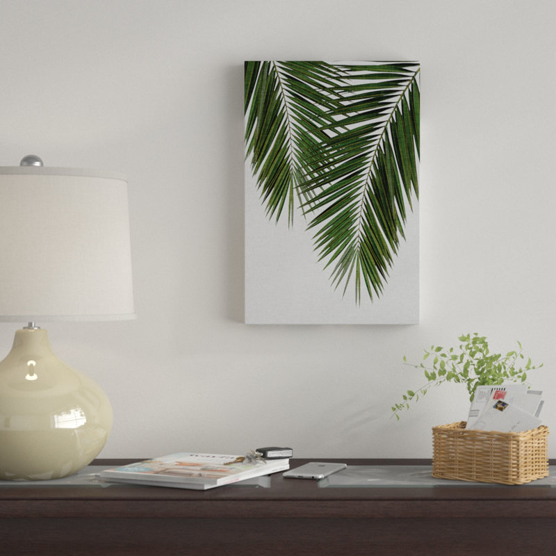 «Palm Leaf II» par Orara Studio - impression d'art graphique sur, H 18 po x l 12 po x P 1,5 po, Pas de tapis, Toile tendue