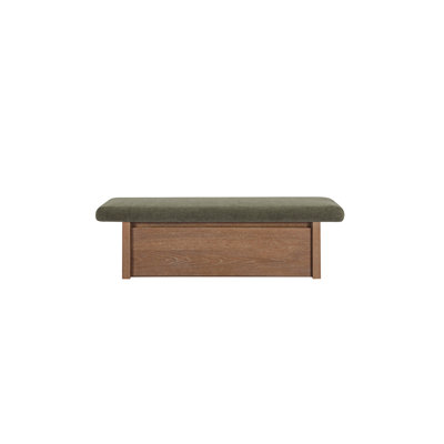Banc de rangement rembourré en mélange de polyester