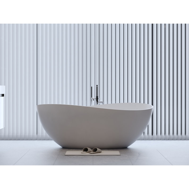 Baignoire autoportante élégante à surface solide et ergonomique pour une détente de type spa