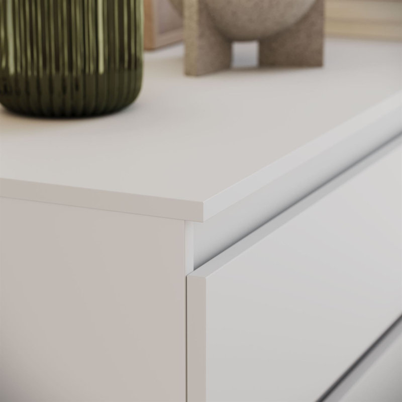 138.3 cm W Chest of 6 Drawers, White