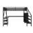 Queen Size Loft Bed With L Shaped Desk, LED Light And USB For Kids Teens Adults