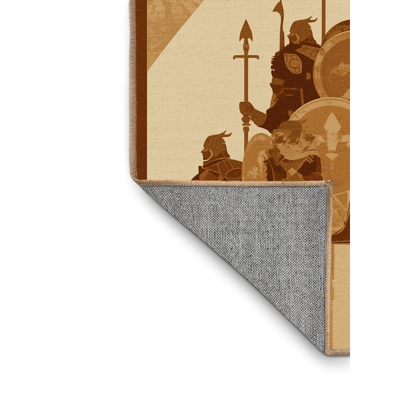 Tapis art déco lavable à la machine Barnesville Odins, 4 x 6