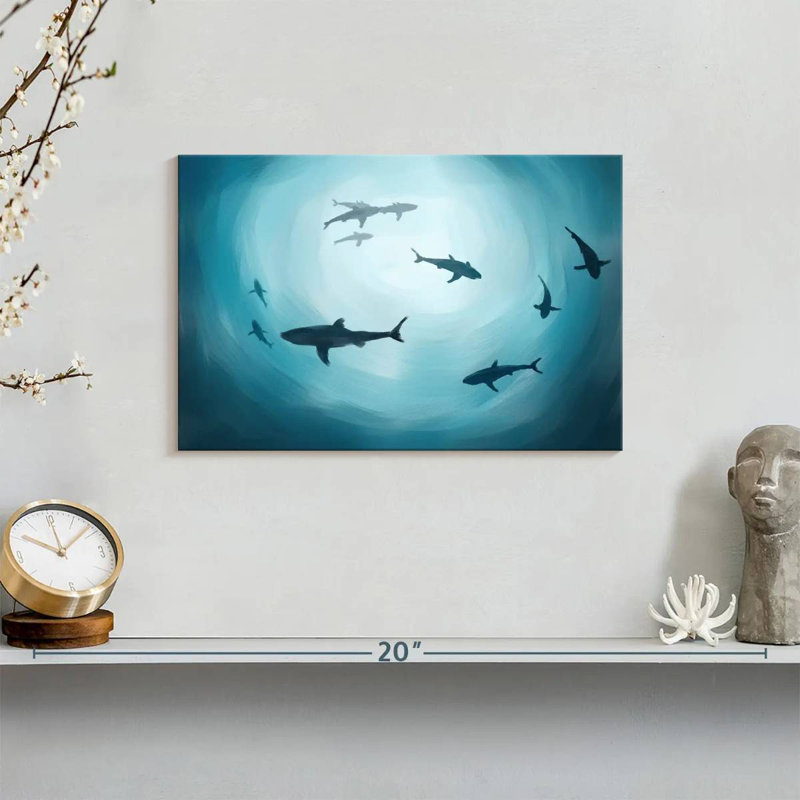 Shark Silhouette, 8" H x 12" W