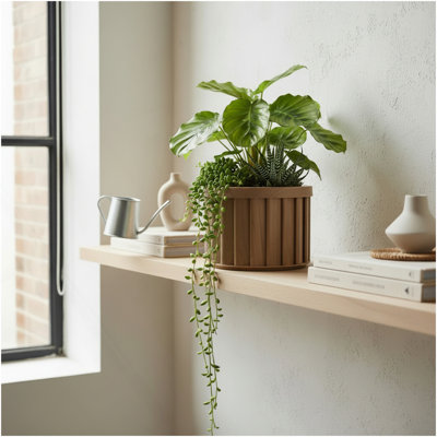Pot rond Strata MD - brun moyen