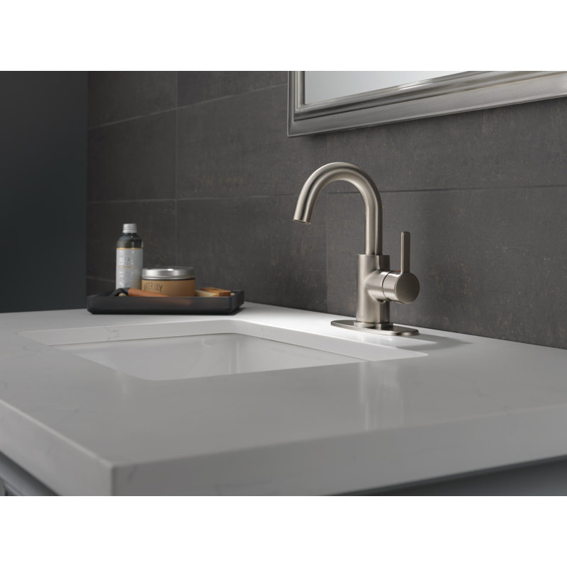 Precept Single-handle Bathroom Faucet with Drain Assembly, Brushed Nickel