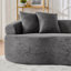 Canapé modulaire courbé 4 places de style moderne, canapé de salon à compression minimaliste, aucun assemblage requis, revêtement en chenille-1236817515