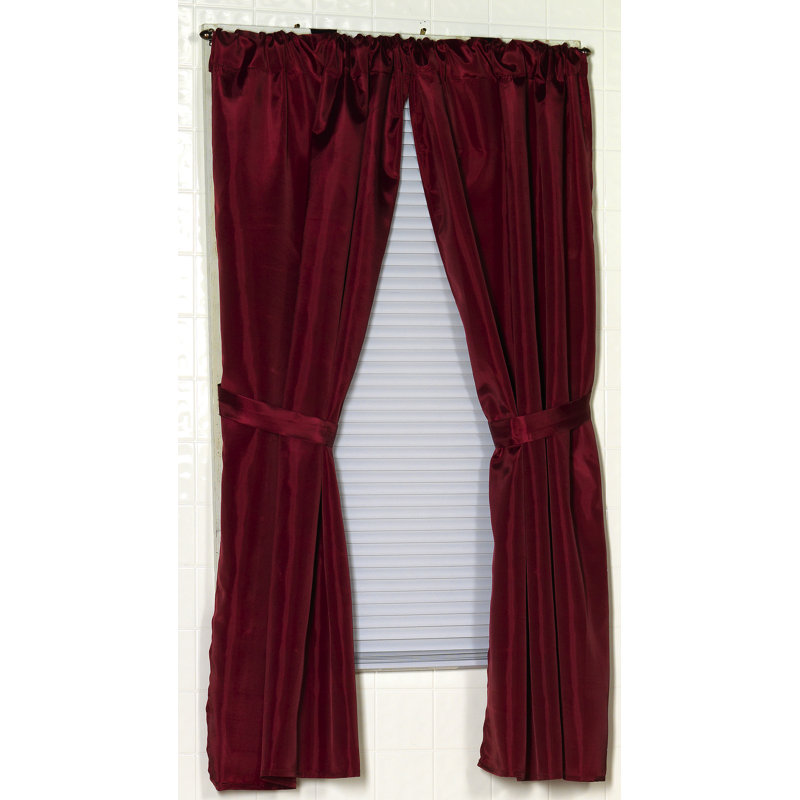 Paire de rideaux semi-transparents avec passe-tringle Bottineau, Bourgogne
