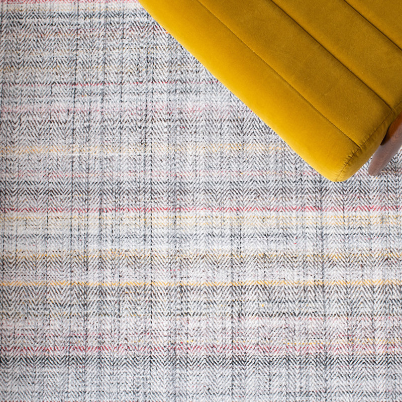 Tapis à chevrons performance tissé à la main Earheart, Rectangle 8 pi x 10 pi