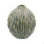 Vase décoratif en céramique marbré D6.5x7.5 "- Ambre et gris anthracite
