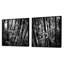 Forêt de bambou monochrome - ensemble de 2 collages carrés en bambou-1985886483-1985886482