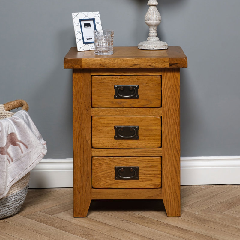 Coalton 47cm W Solid Wood Bedside Table