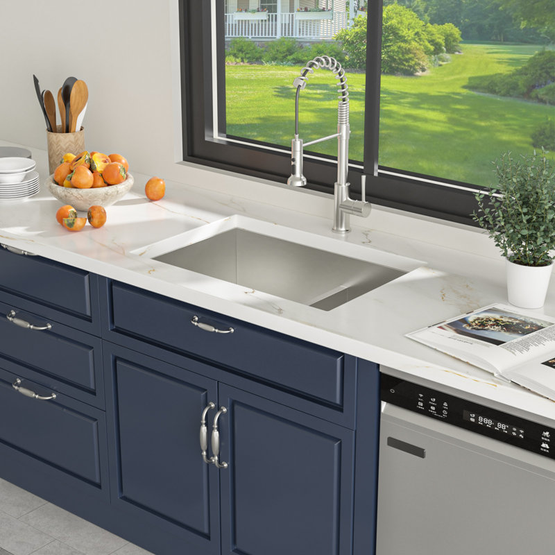 30" L x 19" W Undermount 60/40 Double Bowl Low Divider Stainless Steel Kitchen Sink, 30"