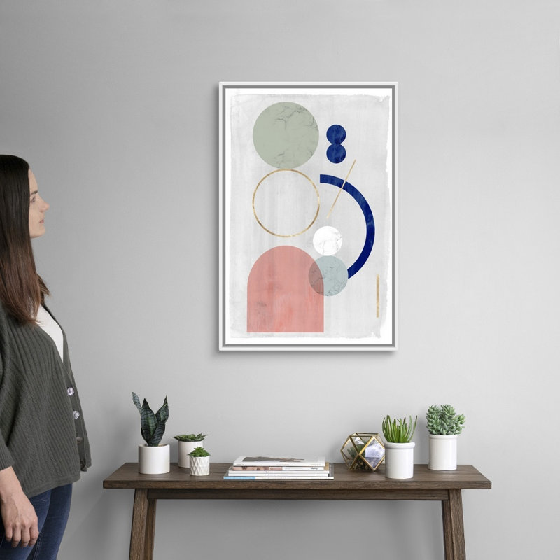 «Joy et philosophie II», reproduction sur toile, H 32 po x l 22 po x P 1,75 po, Cadre blanc