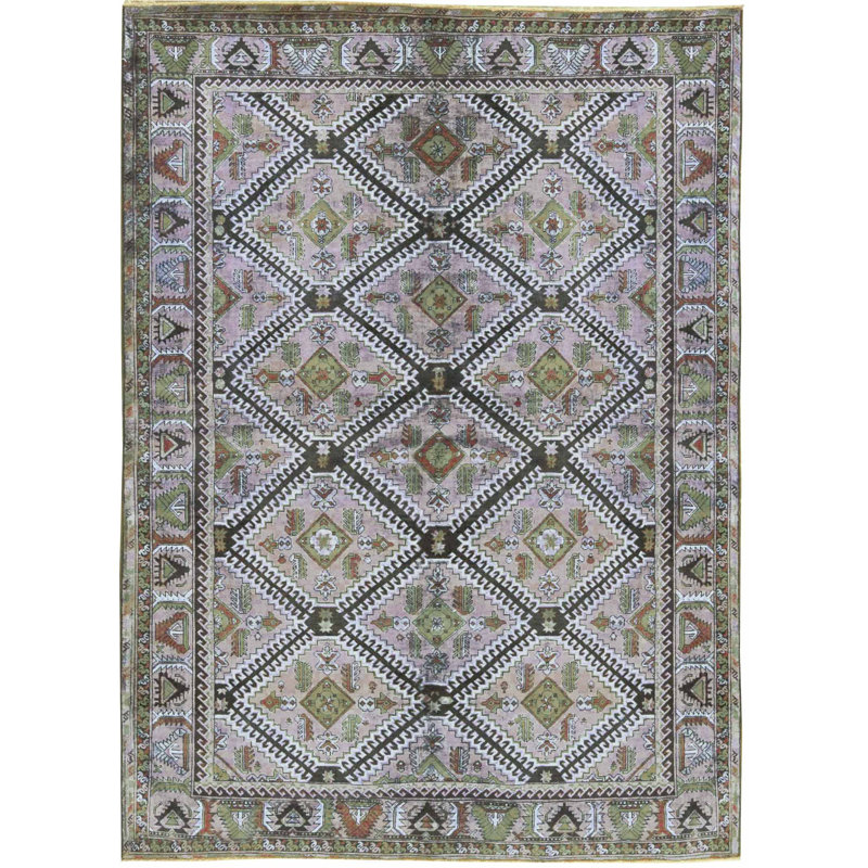 Tapis mauve de haute qualité noué à la main