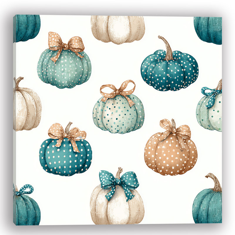 Patterned Pumpkin Collection Wrapped Canvas Wall Art