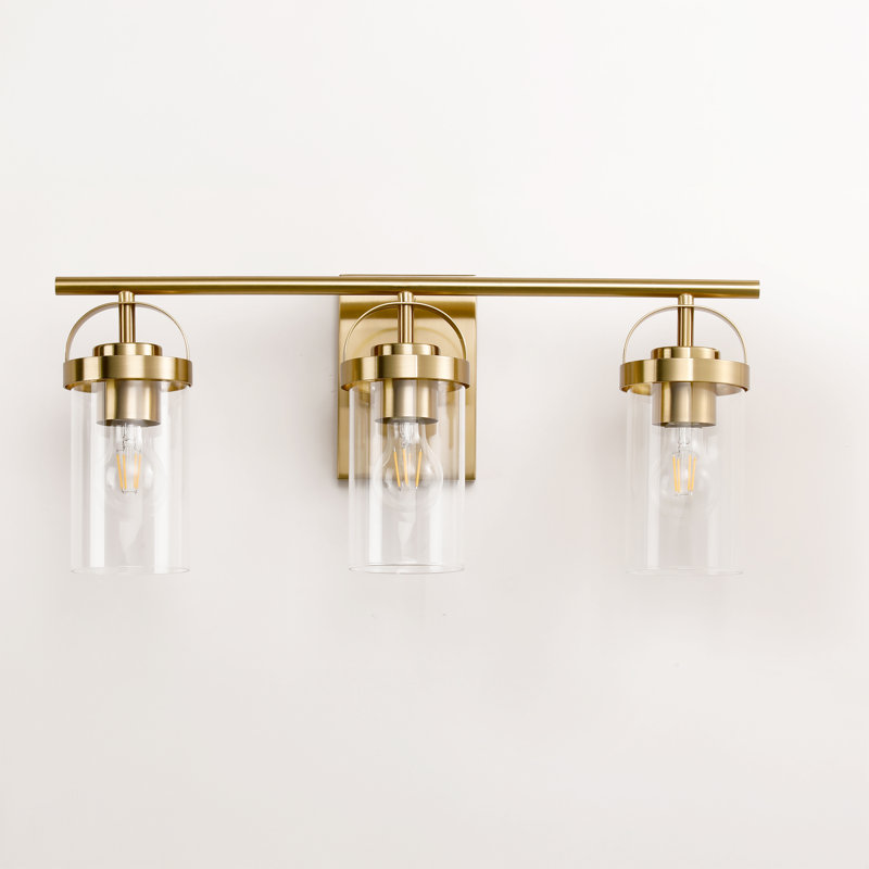 Lampe murale 3 lumières avec verre transparent, Trois lumières