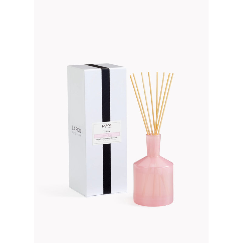 House & Home Reed Diffuser, 5.5" H x 3" W x 3" D, Gray, Champagne