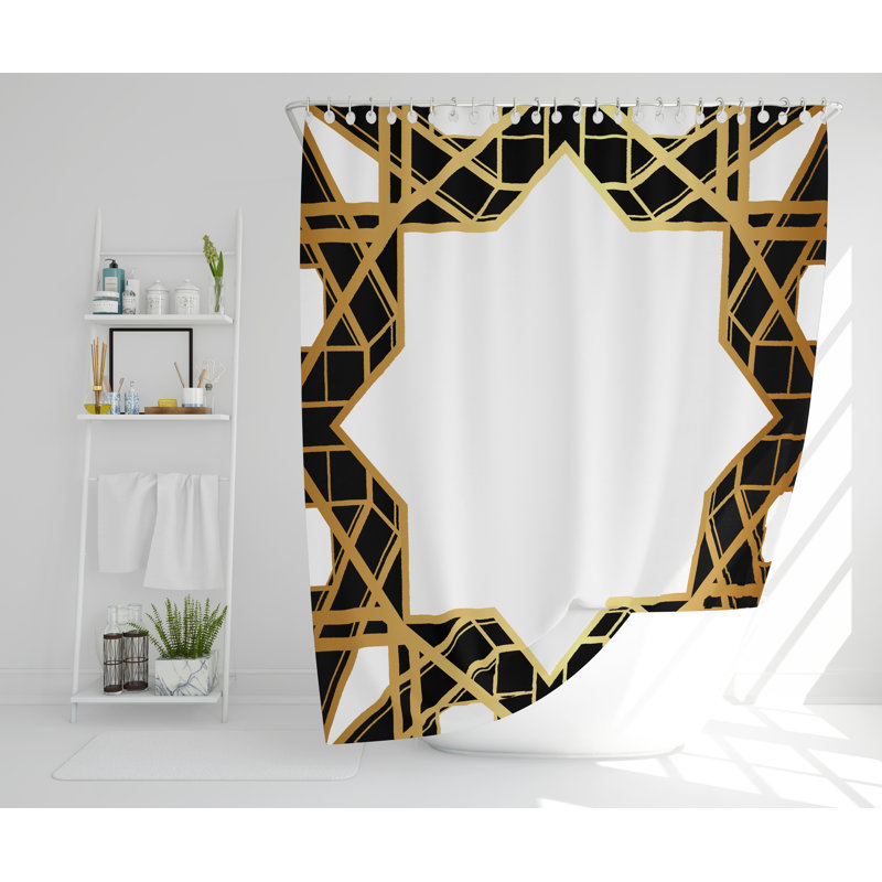 Kenisha Polyester Shower Curtain Set, 168cm H x 168cm W