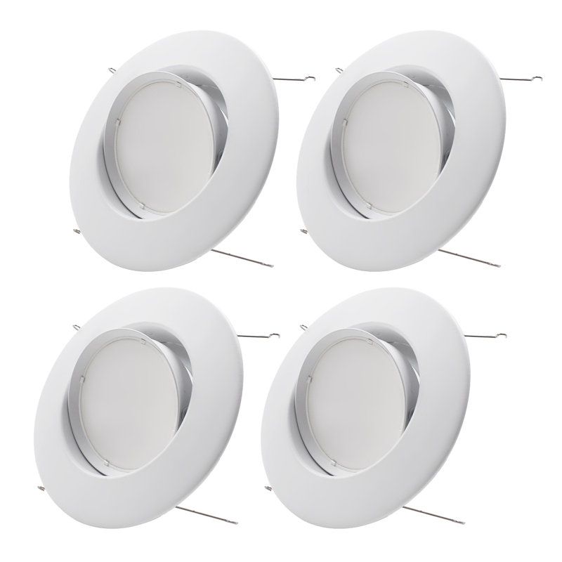 Luminaire encastré à cardan 7,3 po DEL, plafonnier réglable 10 W (75 W Eqv.), Blanc chaud 888 lm 3000K