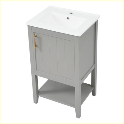 Modern Bathroom Vanity with Sink and Soft Closing Door