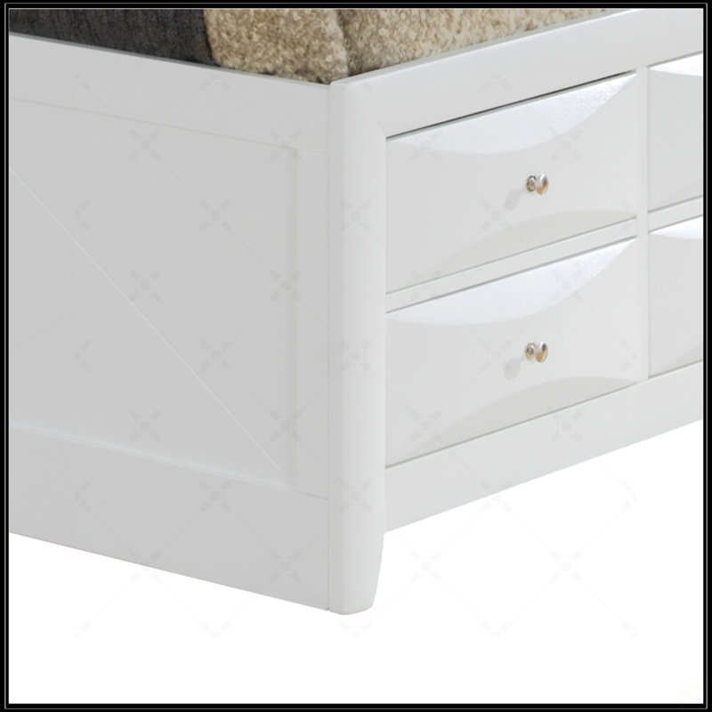 Twin Storage Bed, Twin, White