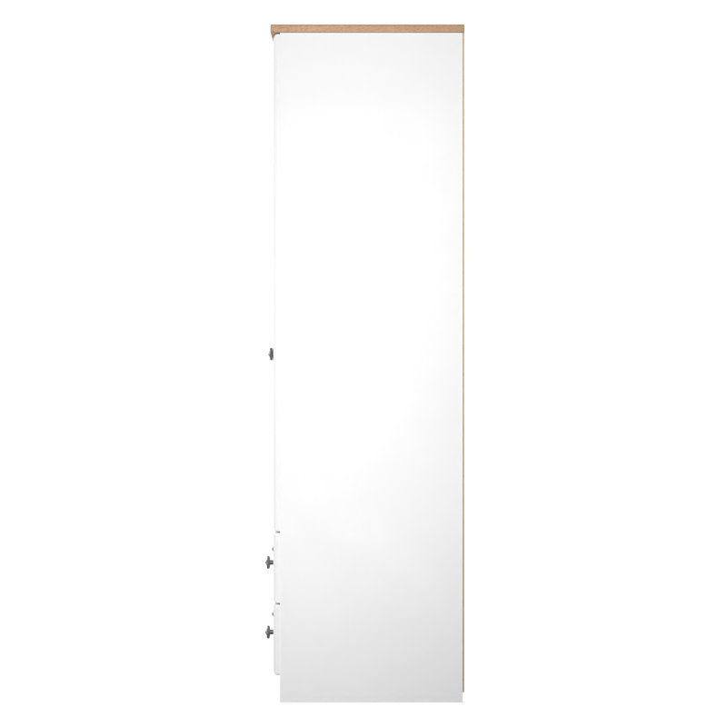 Arin Manufactured Wood Wardrobe, White/Oak