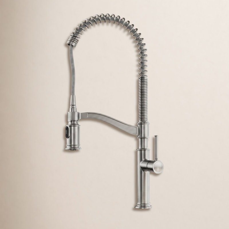 Sellette Pull Down Single Handle Kitchen Faucet, Spot Free Stainless Steel
