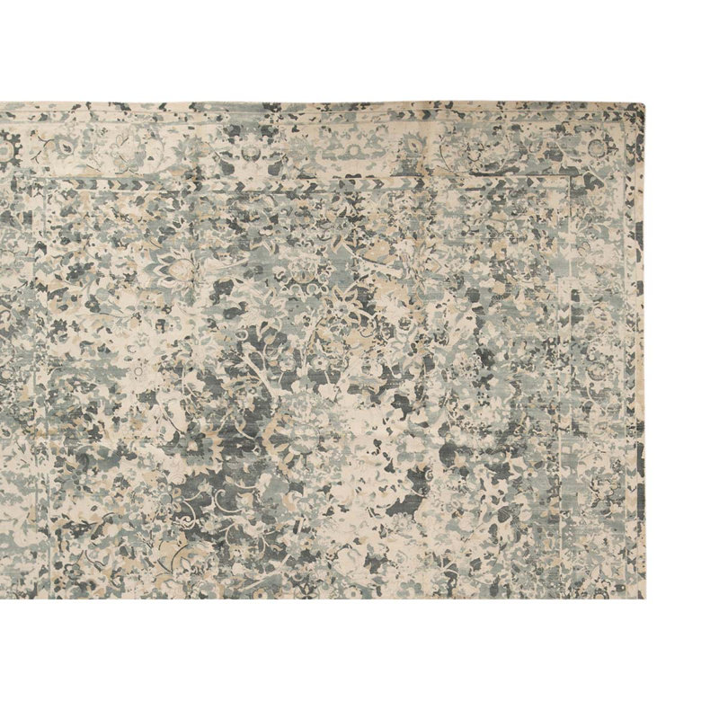 Tapis gris tissé à la main