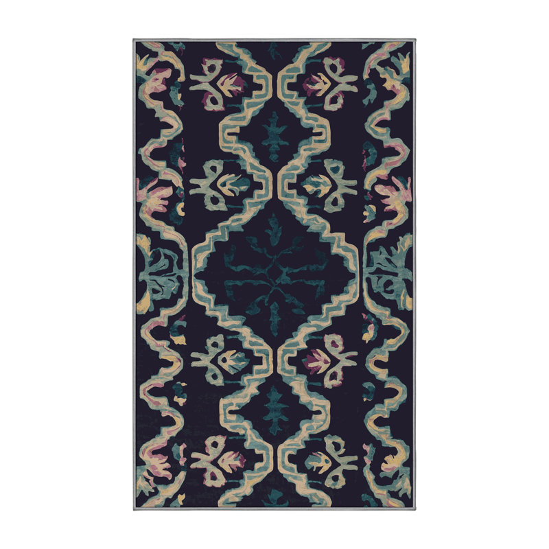 Tapis mauve lavable à la machine, Rectangle 7 pi x 9 pi