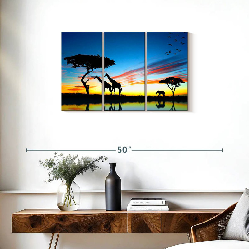 Safari africain, H 20 po x l 33 po