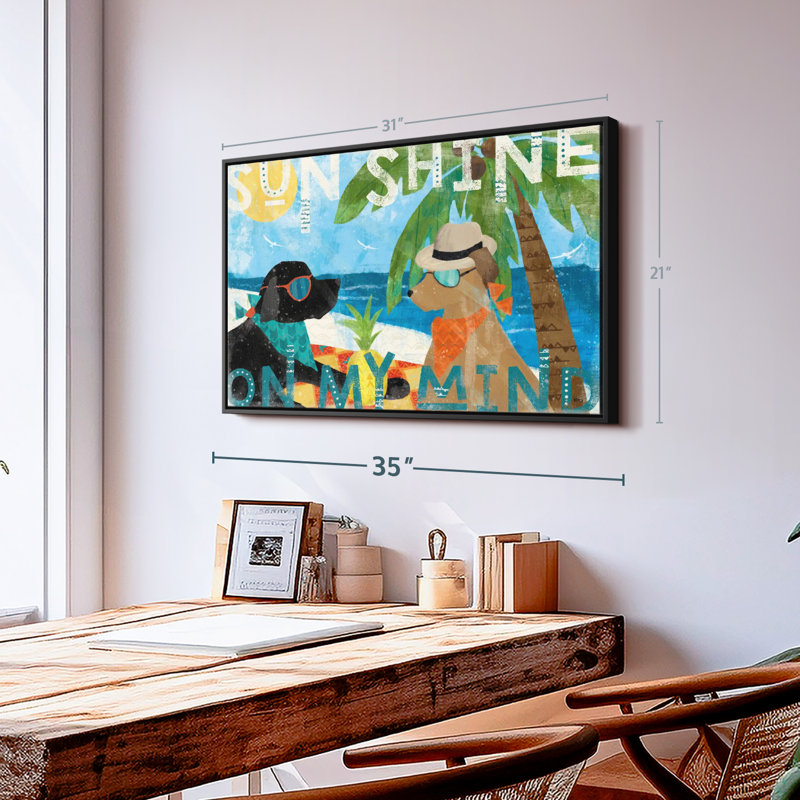 Impression sur toile Khendal Good Vibes I, H 21 po x l 31 po