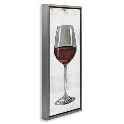 «Rustic Kitchen», verre de vin rouge encadré par Floater par Milli Villa