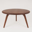 Table basse ronde en bois de noyer Dimauro, style Mid-Century moderne-1617940674